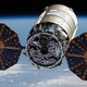 Northrop Grummans’s Cygnus space freighter with its cymbal-shaped UltraFlex solar arrays.